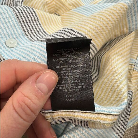 Polo Ralph Lauren Multi Stripe Button Down Classic Oxford Fit Shirt sz XL - Picture 7 of 10